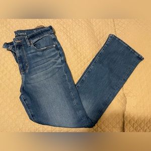 American eagle next level stretch hi rise skinny kick jeans size 12 regular.